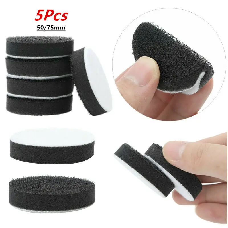 5Pcs/set 50mm/75mm Soft Density Interface Pads Hook&Loop Sponge Cushion Buffer Backing Pad Protection Sanding Disc Backing Pad hot sale 5 pack 6 inch 6 hole hook and loop soft density interface buffer pad 6inch sponge cushion buffing backing pads