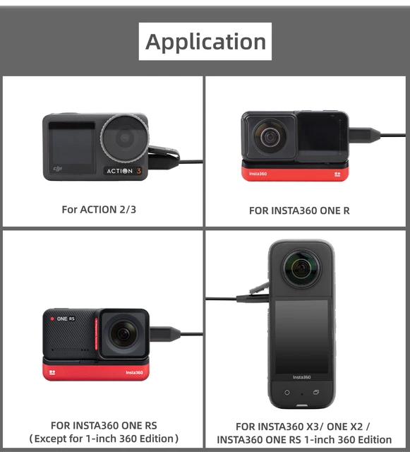 Insta360マイクアダプター,ラベリアマイク,ラウンドクリップ,ノイズ 