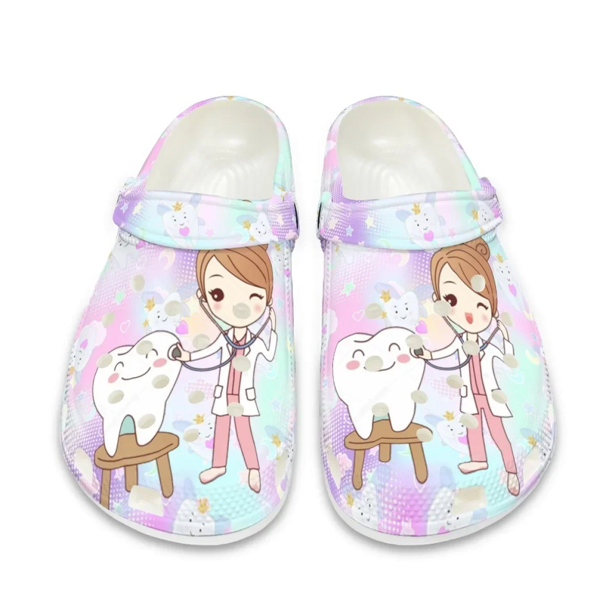 Cute Dentist Fairy Print Comfortable Sandals Women Lightweight Fashion Outdoor Slippers New Popular Summer Non-slip Garden Shoes