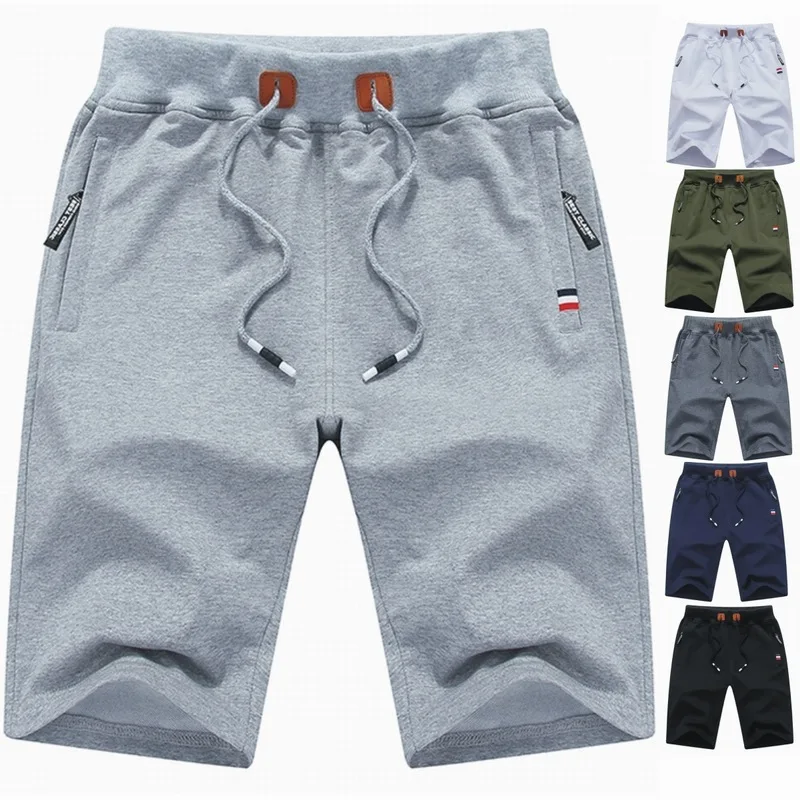 

New summer men's casual five-point pants cotton youth trend knit sports pants plus size shorts men