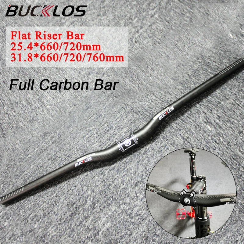 BUCKLOS Aluminum Alloy 31.8/25.4mm Handlebar 660/720/780mm MTB Flat/Riser Bars