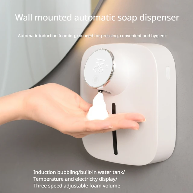 Introducing the Household Wall Mounted Foam Mobile Phone Washing Room LED Intelligent Induction 3-gear Quantitative Foaming Soap Dispenser