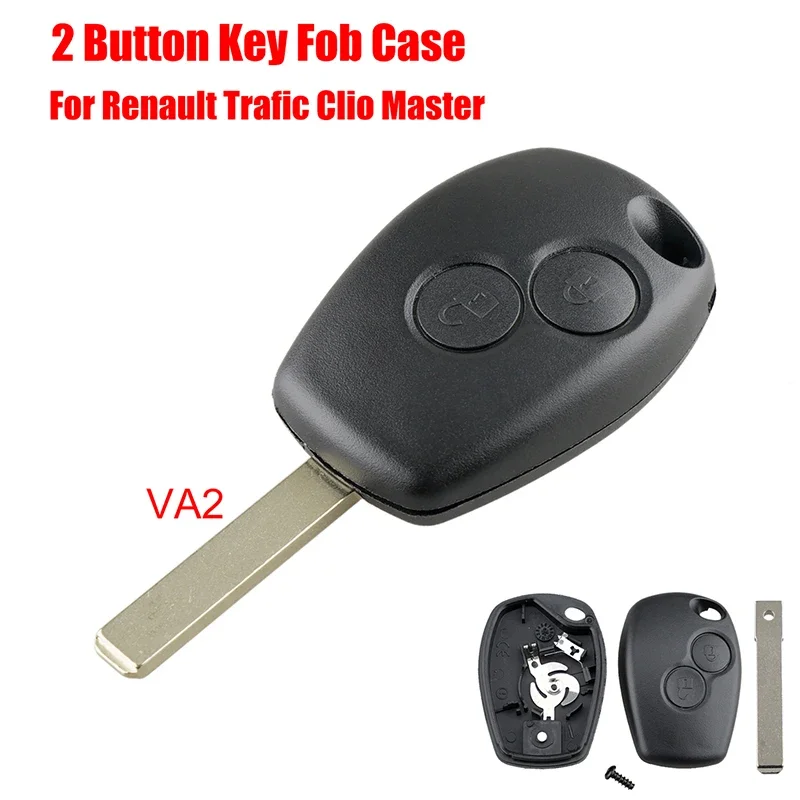 SJLERST Custodia protettiva per portachiavi auto con telecomando a 2 pulsanti per Kangoo Modus Master