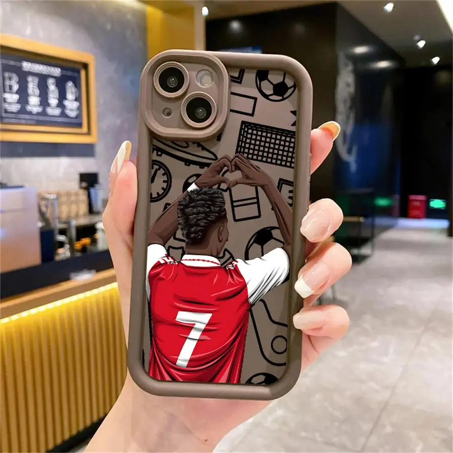 Cartoon Football Number Soft TPU Phone Case