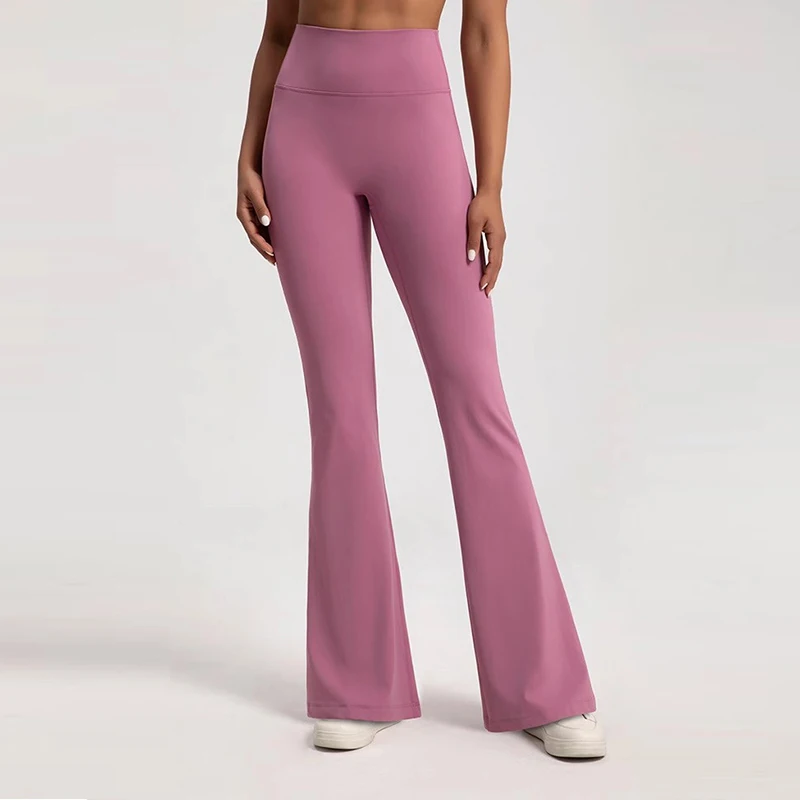 Women's High-Waisted Elastic Flared Pants Waist Cinching Hip-Lifting Fitness Exercise Casual Outdoor Yoga Pants