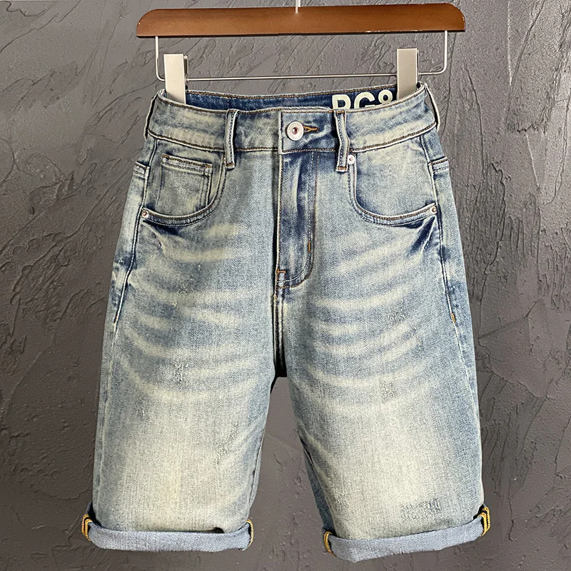 Best Fitting Jeans Short Stocky Guys Stretch Denim Jeans Short Men