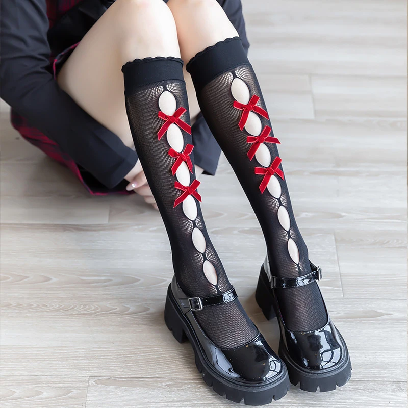 Mesh Knee High Socks, Mesh Cosplay Sock