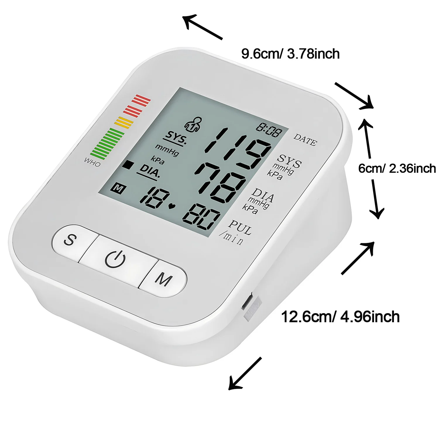 Upper Arm BP Meter Electronic Digital Blood Pressure Monitors Automatic Measurement Sphygmomanometer Blood Pressure Meter