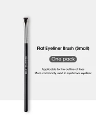 Precision Eye and Brow Makeup Brush Set - Flat and Curved Heads (Small eyeliner brush)