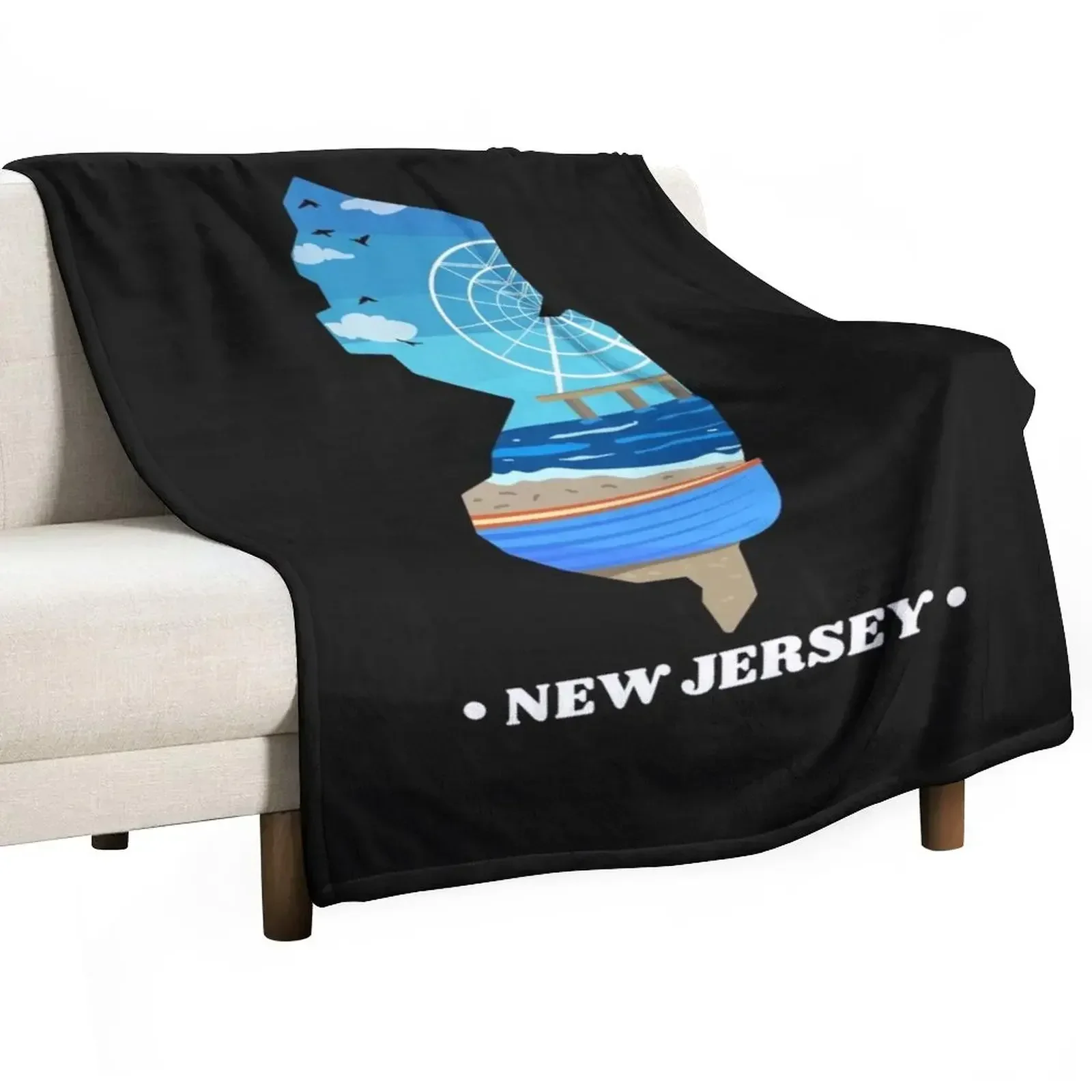 

State of New Jersey Throw Blanket sofa bed Stuffeds Softs Blankets