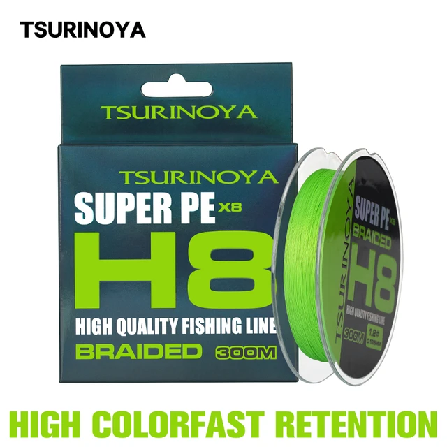 TSURINOYA 300M 150M 100M 8 Weaves PE Fishing Line H8 Ultra-long Casting 8  Strand Braided