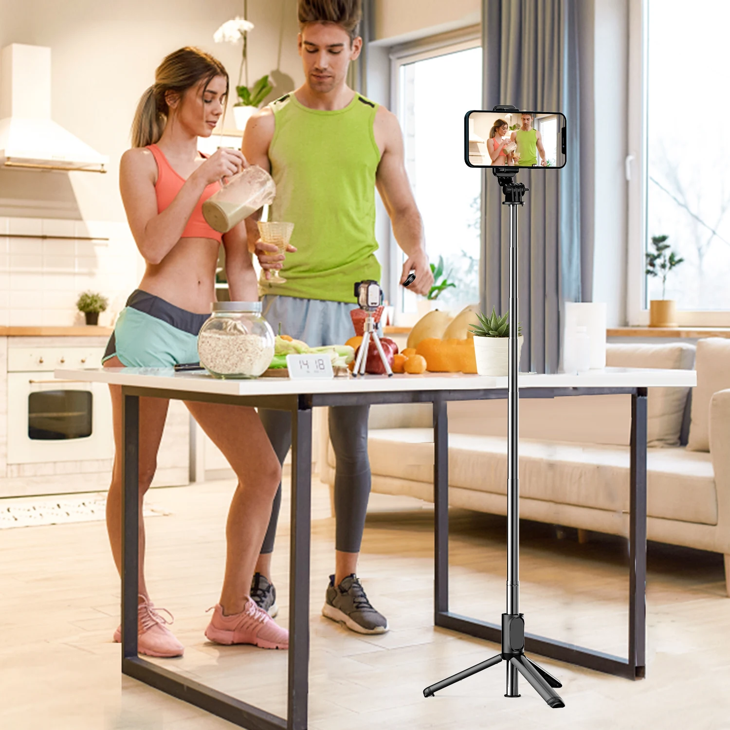 Selfie Stick Tripod with Detachable Wireless Remote 4 in 1 Extendable Portable Selfie Stick & Phone Tripod selfie stick tripod,selfie stick,sports camera selfie stick,cell phone selfie stick,smartphone selfie stick,phone selfie tripod