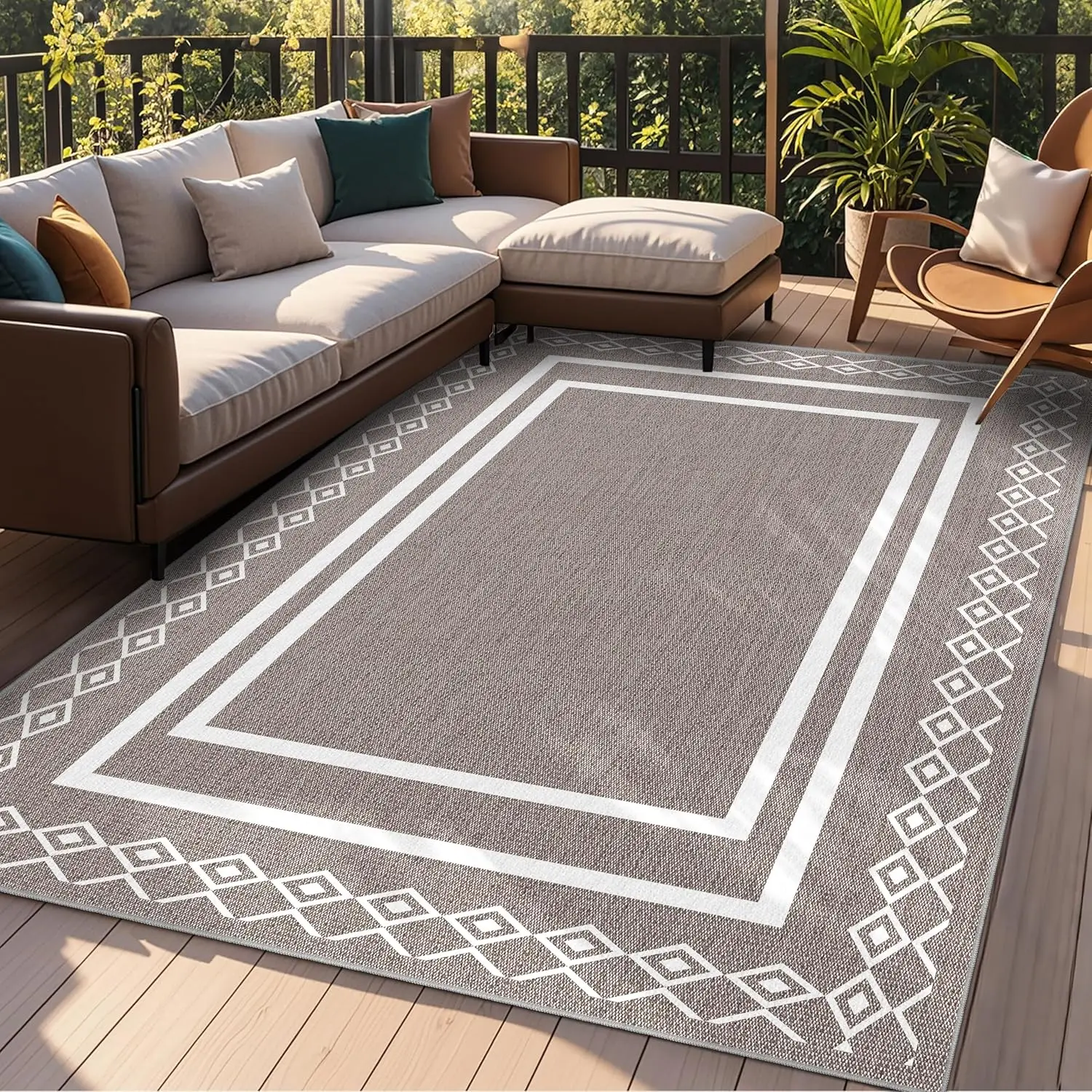 Outdoor Arabic Rug Design Outdoor Patio Rug, Outside Rectangular Carpet, Moroccan Geometric Rugs ...