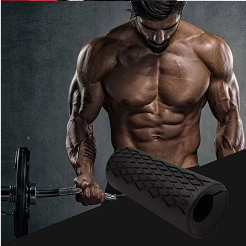 Silicone Dumbbell Grip Barbell Grip Rough Shoulder Guard Weightlifting Sports Protective Gear Large 12.7X5cm