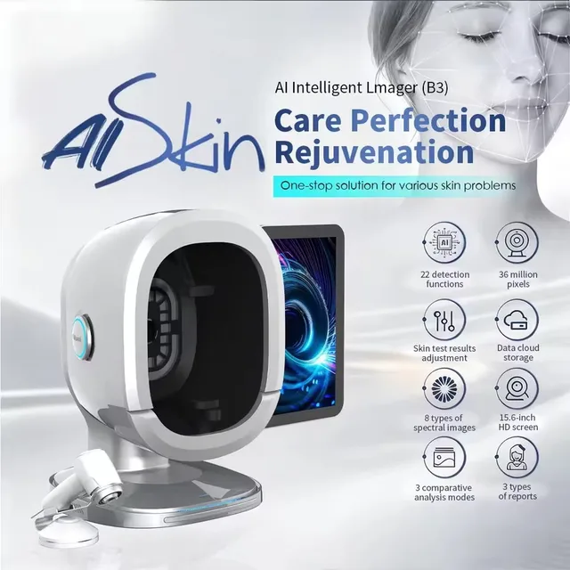 Smart Skin Scanner for Face with 5 Light Modes Foldable Design WiFi & Cloud Data Management Commercial Use 1