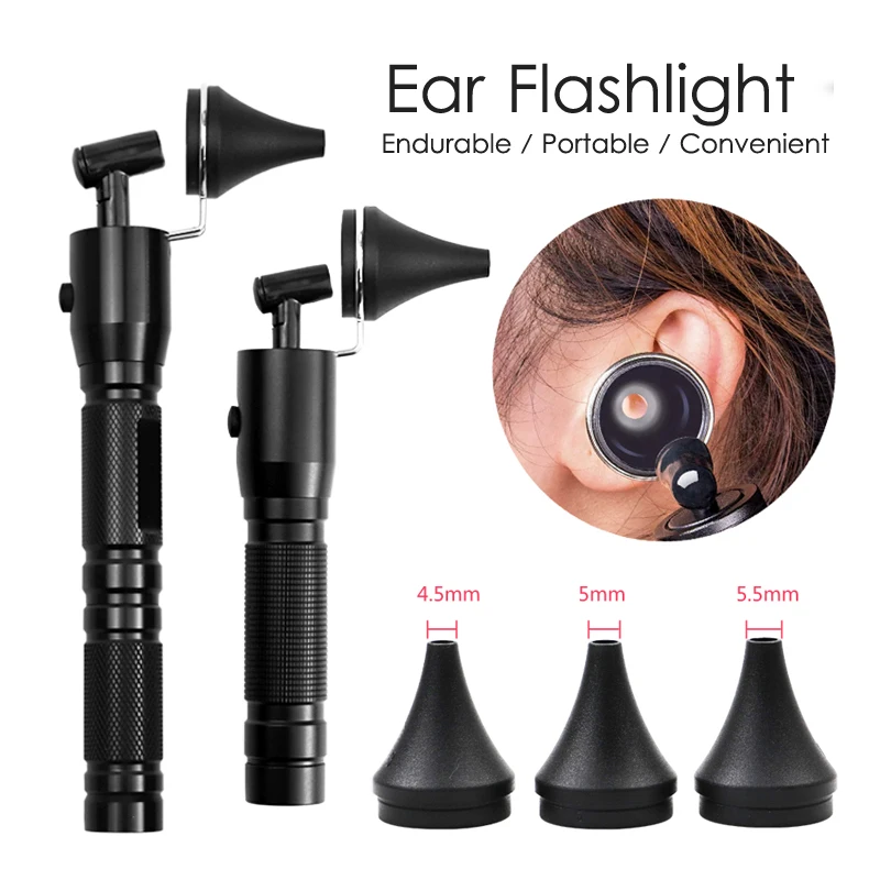 

LED Ear Picker Medical Endoscope Hand Lamp Earwax Remover Light Earpick Nose Otoscope Cleaner Flashlight Tools with 3 Cone Tips