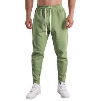 Pantaloni da uomo Casual Uomo Autunno e inverno Intimo lungo Piede sottile Bocca Cerniera Cravatta Piede Sport per il tempo libero Pantaloni larghi all'aperto 1