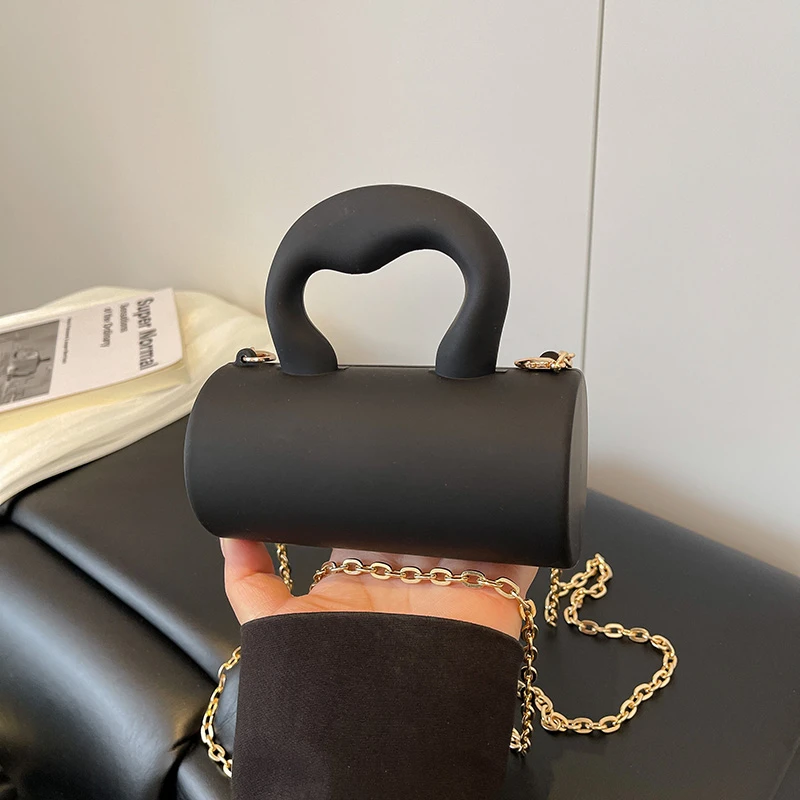 Mini Acryl tonnenförmige Umhängetasche Lady Fashion Lippenstift Tasche Telefon Geldbörse Designer Handtasche Trend Party Abend Clutch Bag – Detail 26