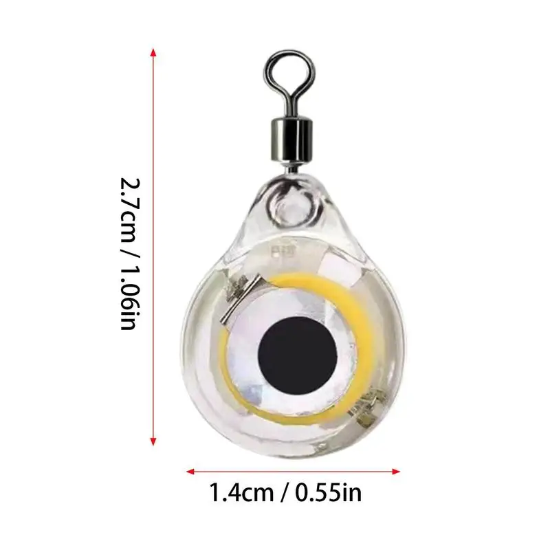 Mini Fishing Lure Light Eye Shape LED Deep Drop Underwater Fishing Lure Trap Light Luminous Fishing Squid Fishing Bait Lure