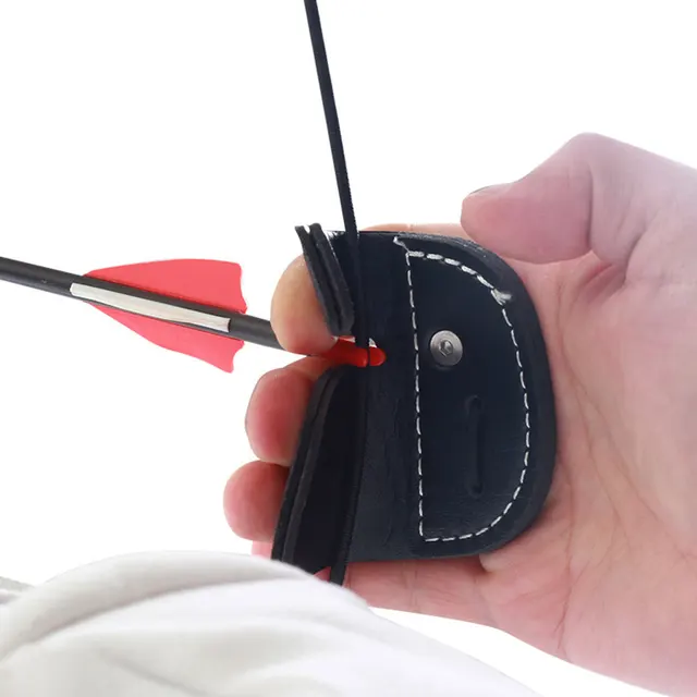 1PC Double Leather Archery Finger Pieces Finger Protection Recurve Bow Shooting Practice Equipment Hunting Sports Equipment 1