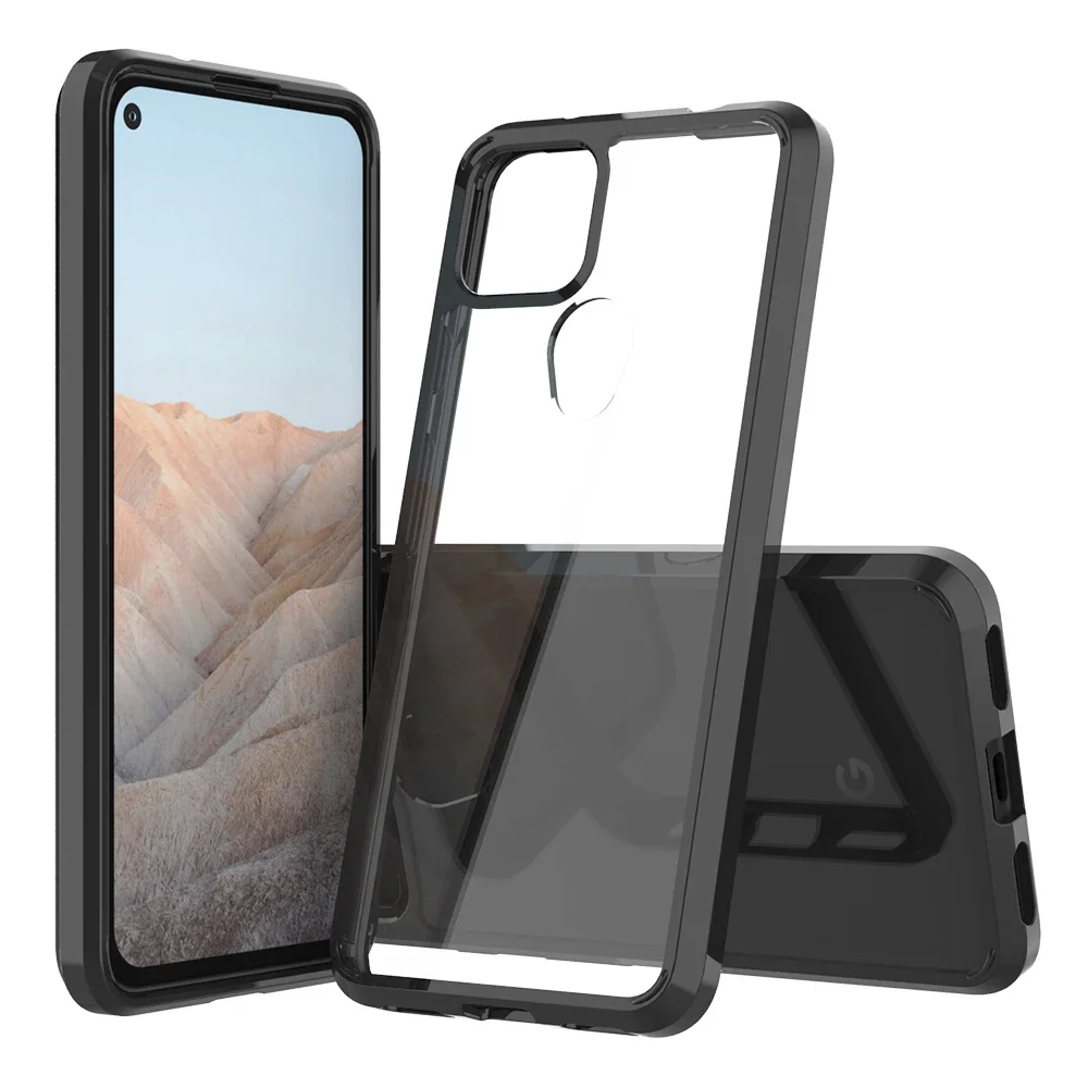 Hybrid Shockproof Air Cushion Case with Crystal Clear Acrylic Back