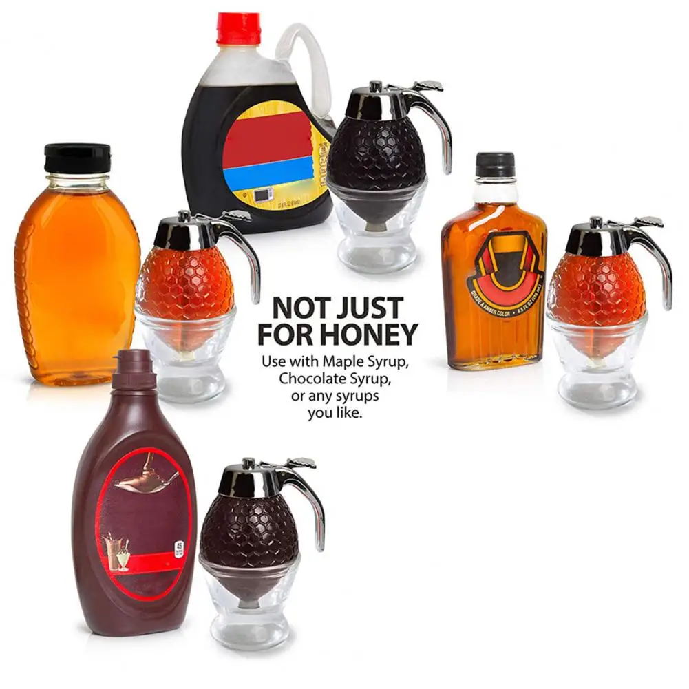 Honey Dispenser Press Type Sugar Container ABS Honey Syrup Dispenser Container for Home