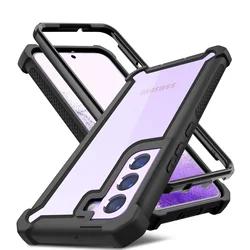 Luxury Transparent Shockproof Dual-Layer Durable Phone Case for Samsung A55 5G (Black)