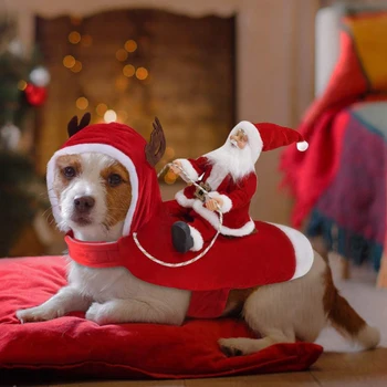 Funny Christmas Pet Cloak – Santa Cosplay for Small/Medium Pets 4