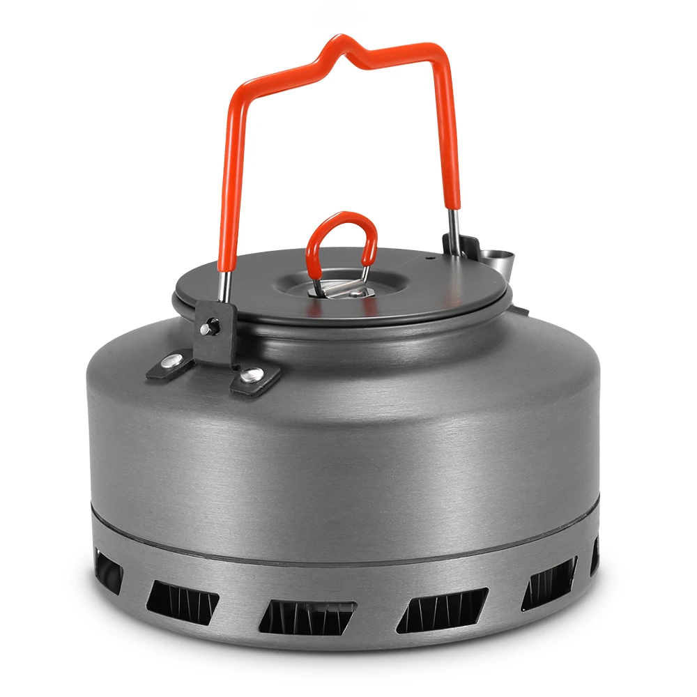 Kitchen Utensils Camping Cookware Camping Cookware Set Coffee and Tea Kettle Bulin 1.1L 1.6L Outdoor Ultralight Heat-Gathering Kettle Aluminum Alloy Portable Hot Coffee Pot Teapot Cooking Cookware