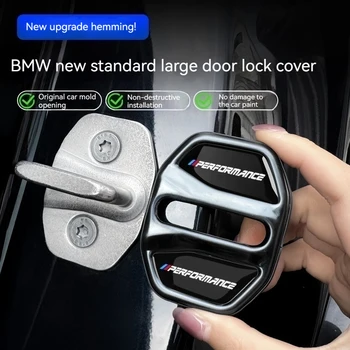 4pcs Car Door Lock Cover For BMW 3 5Series X1 X3 X4 X5 G20 G32 F48 G01 G02 F15 G05 G07 G11 Anti Rust Protective Trim accessories 1