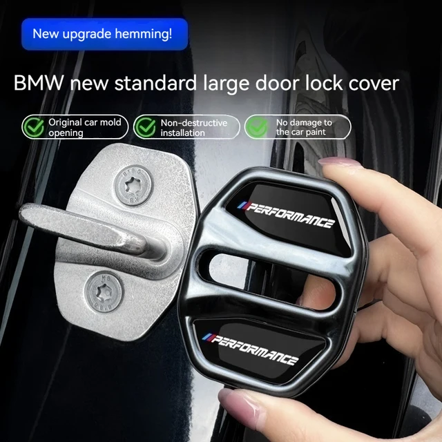 4pcs Car Door Lock Cover For BMW 3 5Series X1 X3 X4 X5 G20 G32 F48 G01 G02 F15 G05 G07 G11 Anti Rust Protective Trim accessories 1