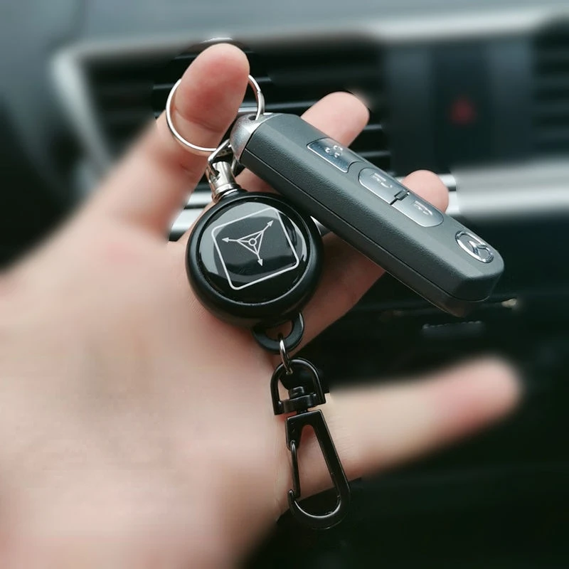

Car Key Chain Pendant Anti-theft Men's Key Chain Multifunctional High Rebound Telescopic Wire Rope Key Ring Scalable Pendant