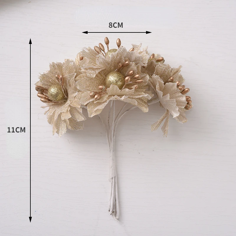 LGEGE Set Di 6 Rami Di Fiori Di Prugna Artificiali Bianchi - 38 Cm, In Seta E Plastica