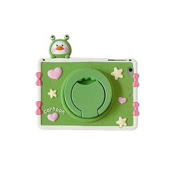 Cartoon Kids Tablet Case Stand with Silicone Cover - iPad Air (11 inch) (360 Frog Duck)