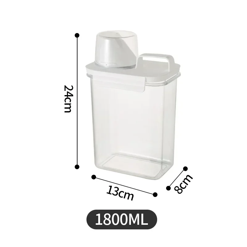 Reusable Laundry Detergent Dispenser and Sealed Storage Container, 1100-2300ml Capacity