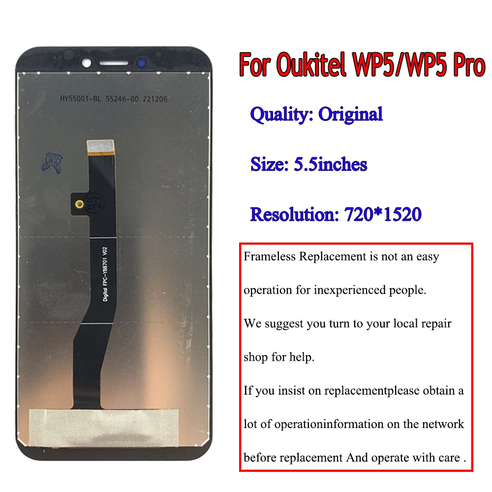 3/5/10Pcs 5.5 Original For Oukitel WP5 LCD Display Touch Screen Digitizer  Assembly Replacement for Oukitel wp5 pro Phone lcd - AliExpress