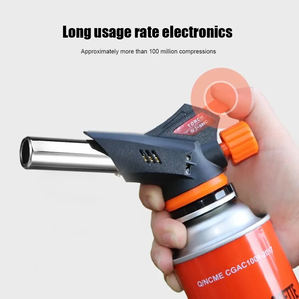 Welding Gas Torch Flame Gun Burner Nozzle Flamethrower Butane Burner Outdoor Camping BBQ Brazing Torch Kitchen Cooking Burner 35 liquefied welding gas torch fire gun welding weed burner welding accessories for brazing tool outdoor picnic bbq