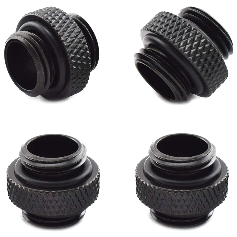 PC Water Cooling Connector 4-Pack G1/4 inch 5mm Male to Male Sealed O-Ring Extender Fitting