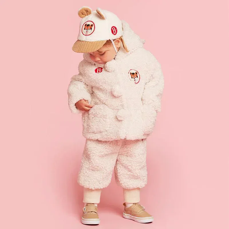 Clearance Baby Down Jacket Winter Clothes Kawaii Girls' Lamb Wool Coat Children's Coat Jacket Outerwear Baby Romper