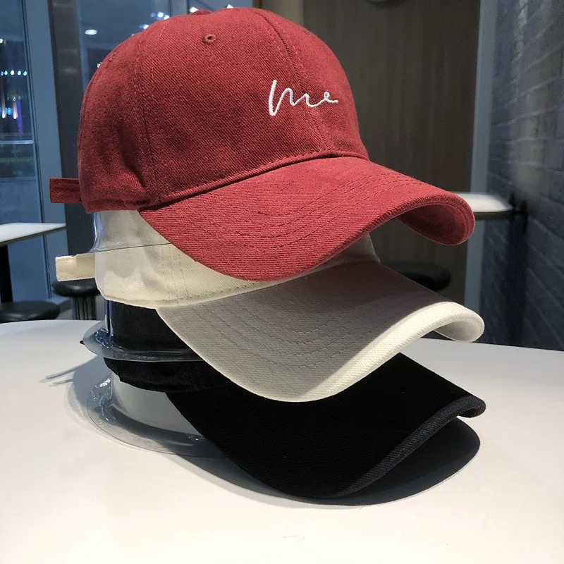 Outdoor Sports Wavy Baseball Cap Women's Autumn and Winter Wool Material Warm Street Study Couple's Face Covered Curved Brim Hat