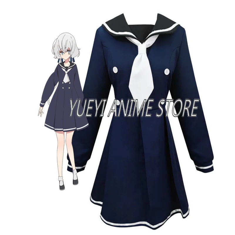 

Anime ZOMBIE LAND SAGA Konno Junko JK School Uniform Sailor Suit Dress Outfit Cosplay Costumes