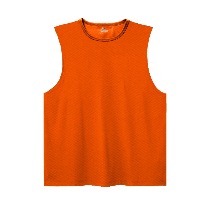 Summer Ice Silk Running Vest Men Sports Fitness Sleeveless T-shirt Quick-dry Mesh Gym T-shirt Breathable Plain Lovers Clothing 6