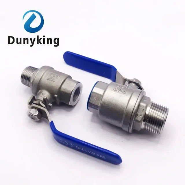วาล์วเกลียว2P เต็มพอร์ตสำหรับ304เหล็กสแตนเลสภายในพร้อมที่จับไวนิลวาล์วเกลียวสวิตช์น้ำ 1