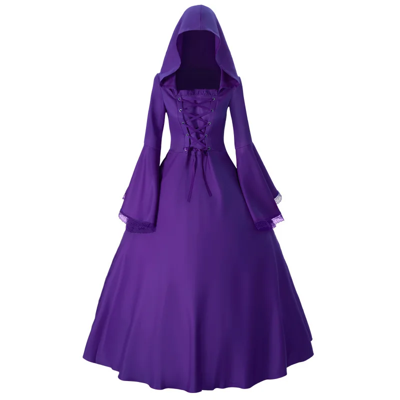 Halloween Costumes for Women Dress Medieval Retro Gothic Flare Sleeves  Stage Gathering Tunic Dress Carnival Ball Cosplay Costume - AliExpress  200000532