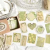 45pcs/Box Vintage Label Paper Scrapbooking Notes Handwritten Message DIY Handmade Collage Decorative Materials Office stationery 4