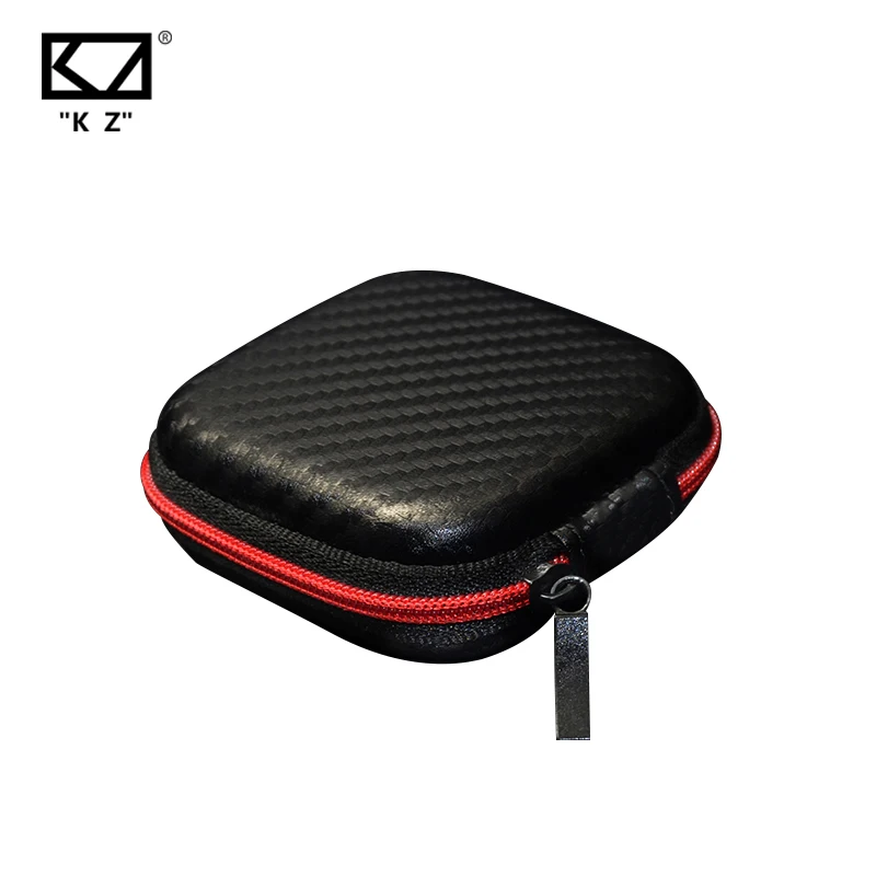Original KZ Square Portability Case Wired Earphone Bag Common Mobile Phone Earbuds Mini Box Portable Headset Package Microphone 1
