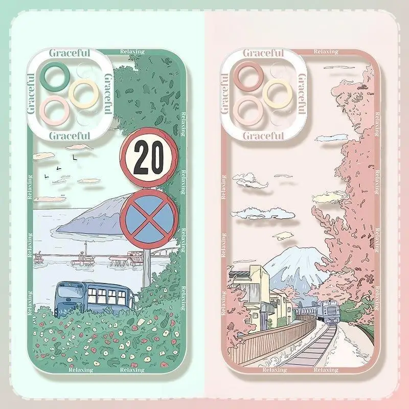 Anime Landscape Phone Case – Stylish Japanese Art Design Cover