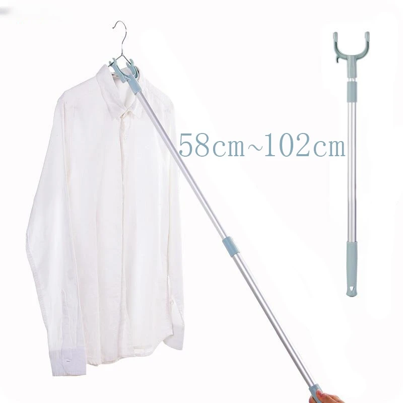 Balcony fork pole the hangers for clothes pole retractable pole drying pole fork dress stick space saving clothing rack