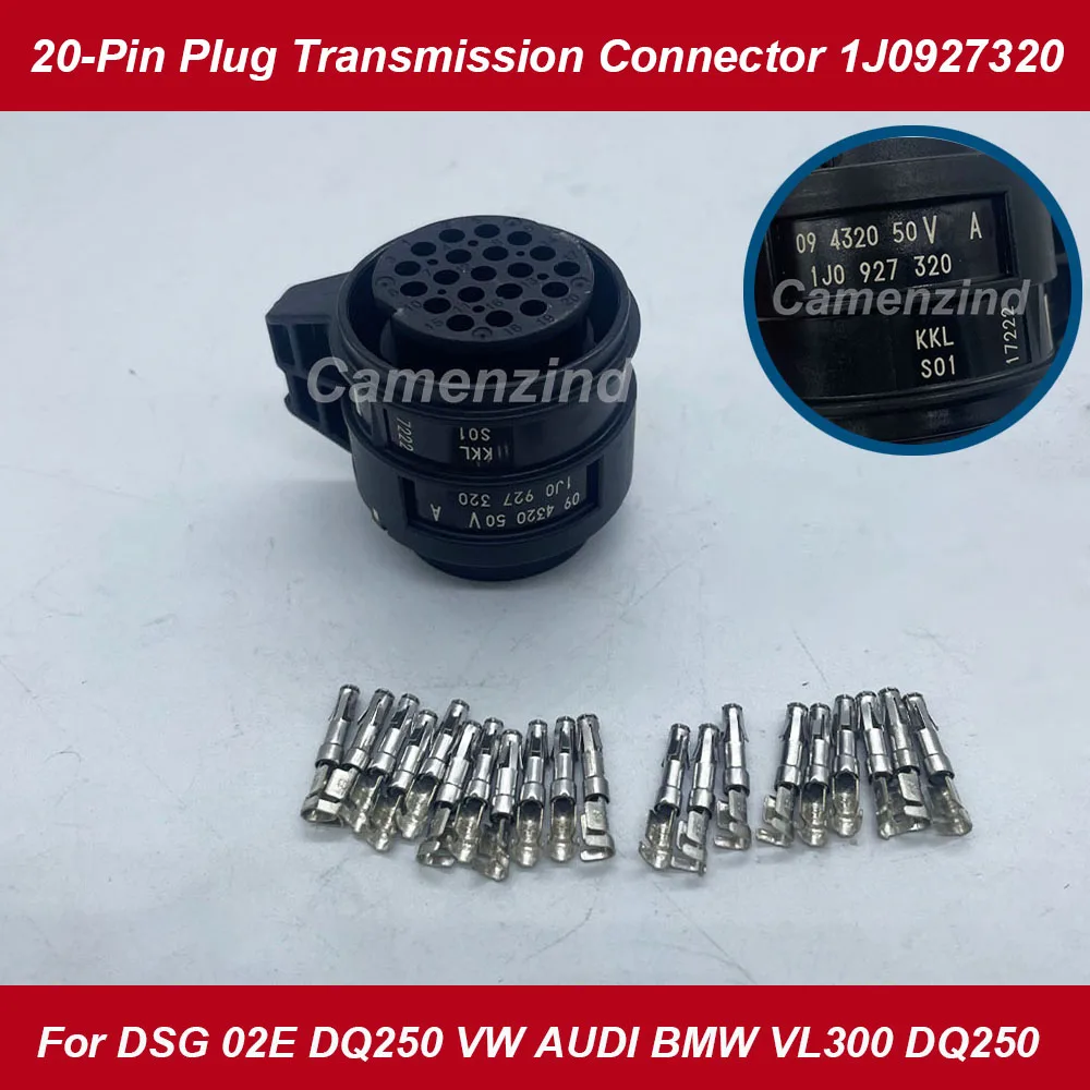 1 키트 20핀 02E 플러그 변속기 커넥터 1J0927320 DSG DQ250 VW A..