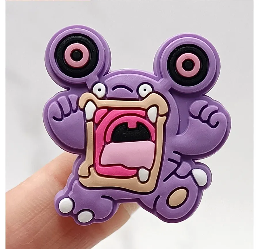 Dropshipping 1Pcs PVC Shoe Buckle Accessories Funny DIY Cartoon Animals Shoes Decoration Jibz For Croc Charms Kids Party Gift